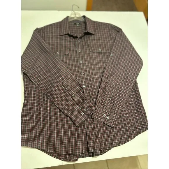 Apt 9 Men’s Size XL Casual Long Sleeve Button Up Shirt Roll Up Button Sleeves - Picture 2 of 10